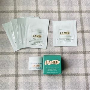 La mer the moisturizing soft cream travel bottle & 4 samples w free cool gel
